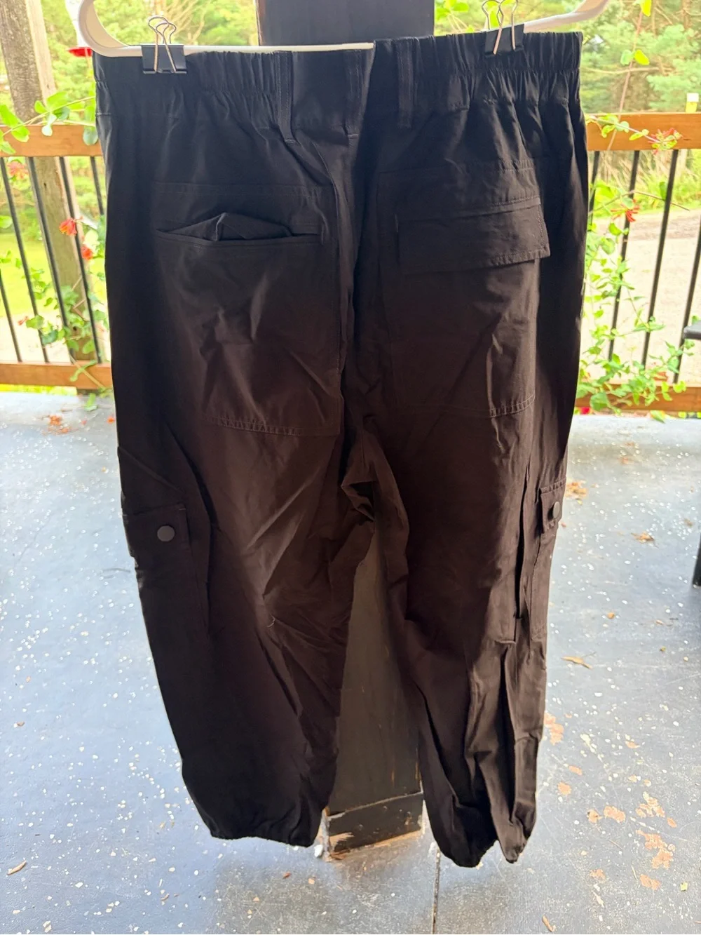 Cabi Women’s Black Cargo Jogger Pants - Drawstring Waist